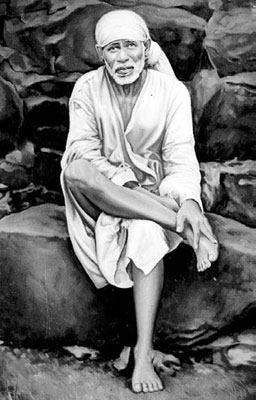 Baba photograph and the stone Baba photograph and the stone
